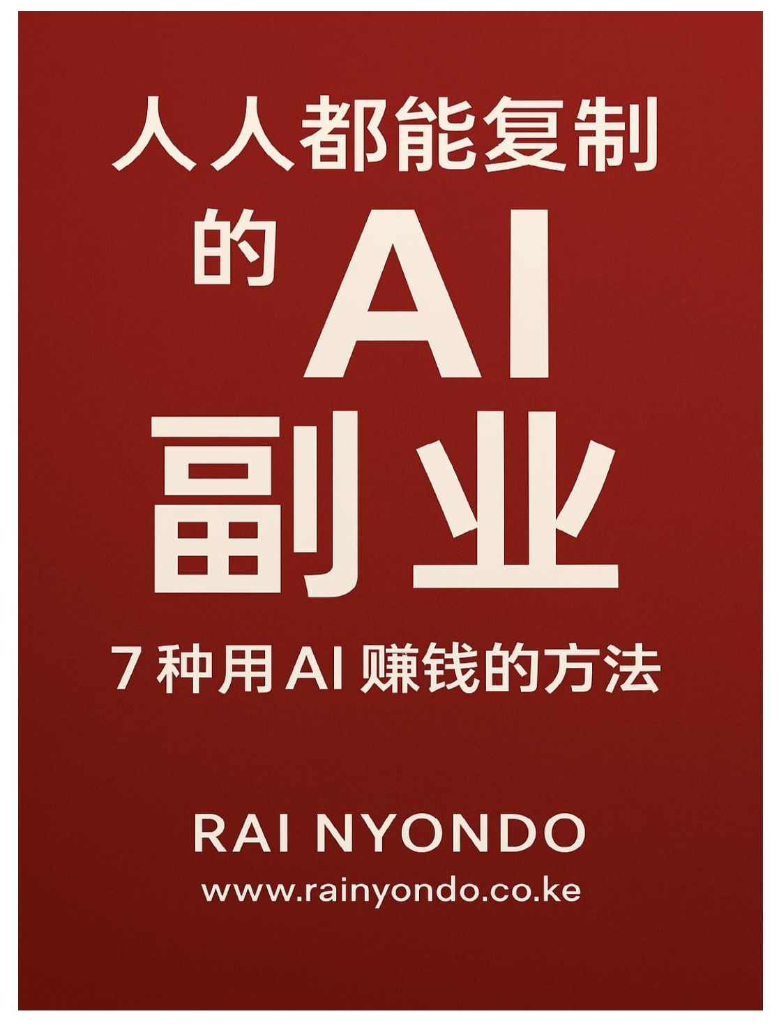 《用AI赚钱：普通人也能开始的7种方法》 (Chinese) Book Cover