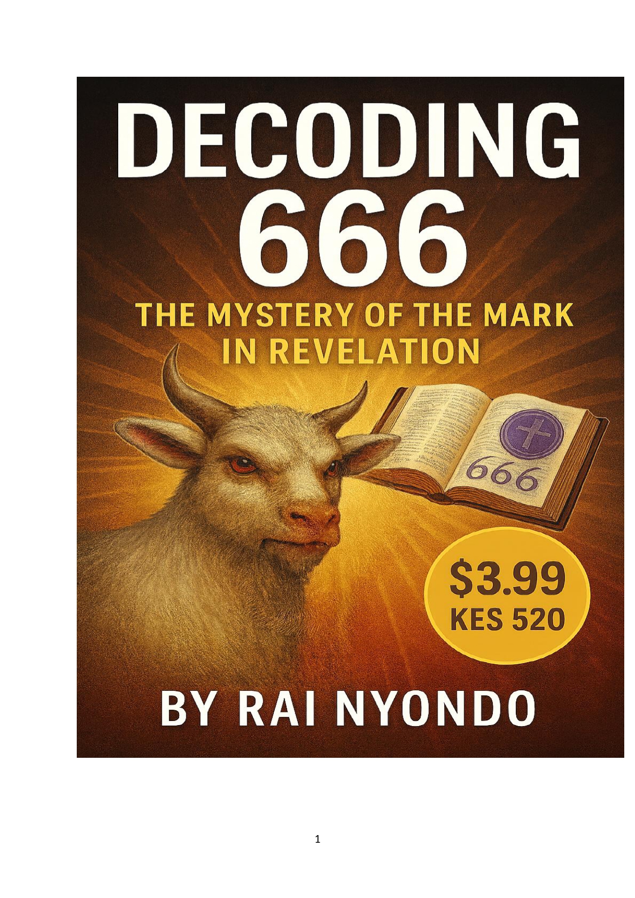 DECODING 666 THE MYSTERY OF THE MARK IN REVELATION Book Cover