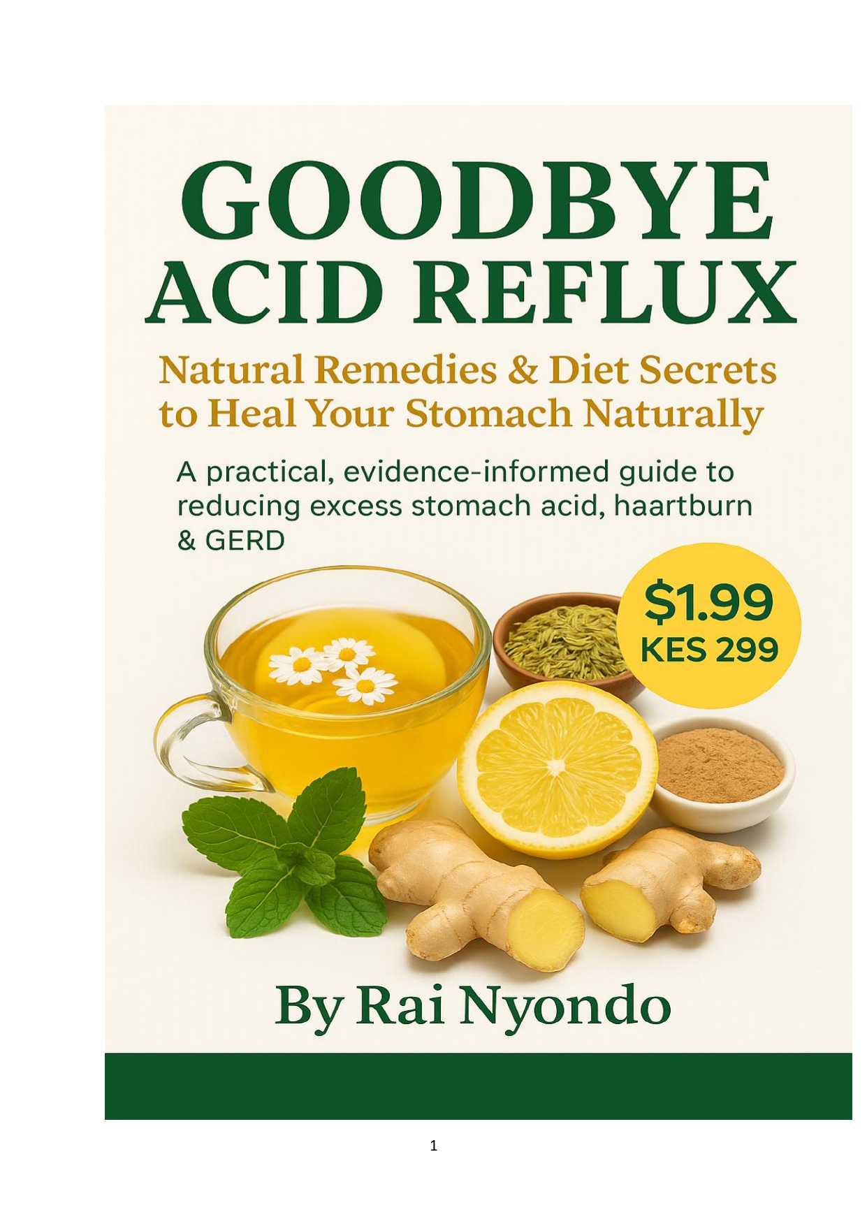 GOODBYE ACID REFLUX NATURAL REMEDIES & DIET SECRETS TO HEAL YOUR STOMACH NATURALLY Book Cover