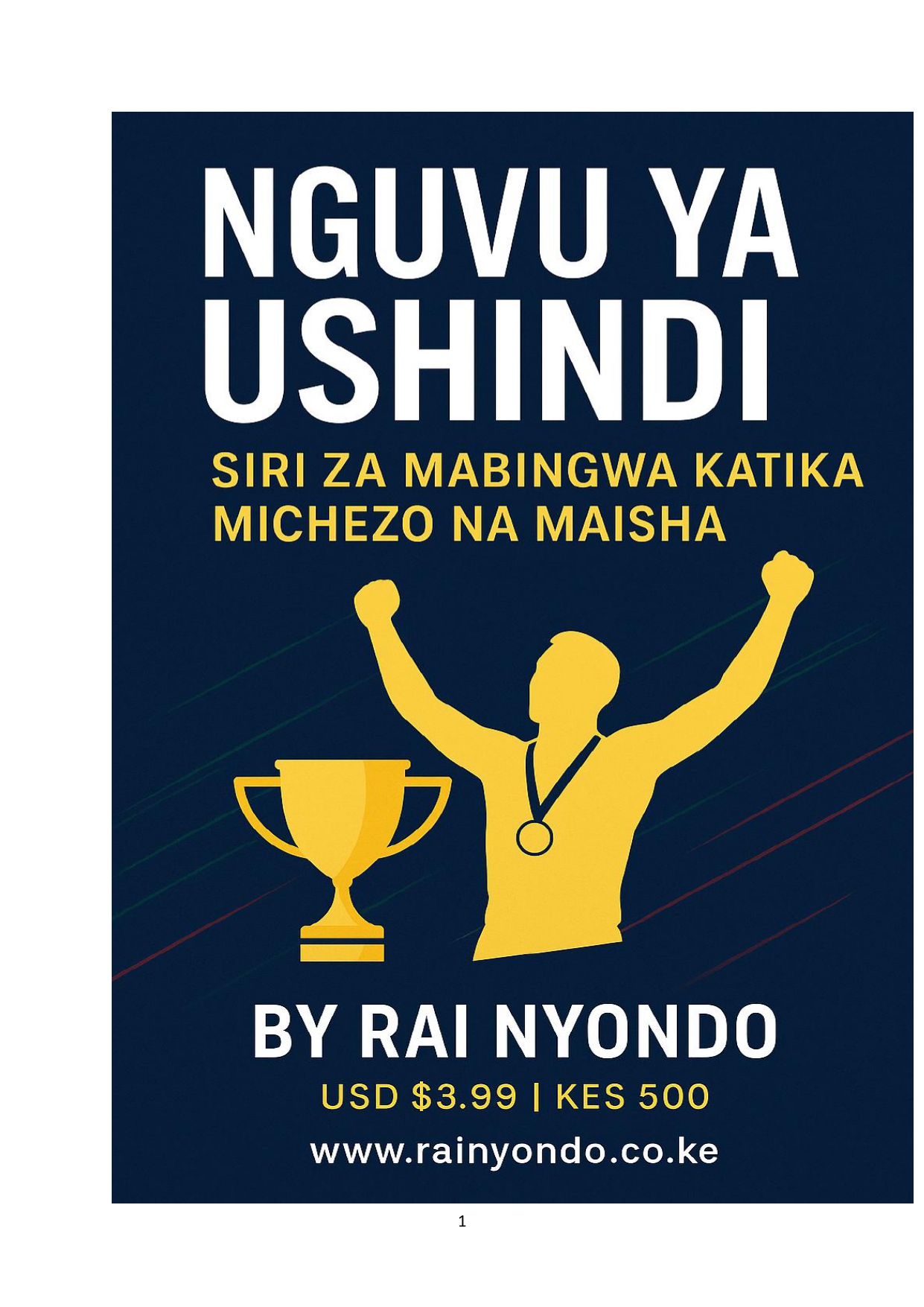 NGUVU YA USHINDI. Book Cover