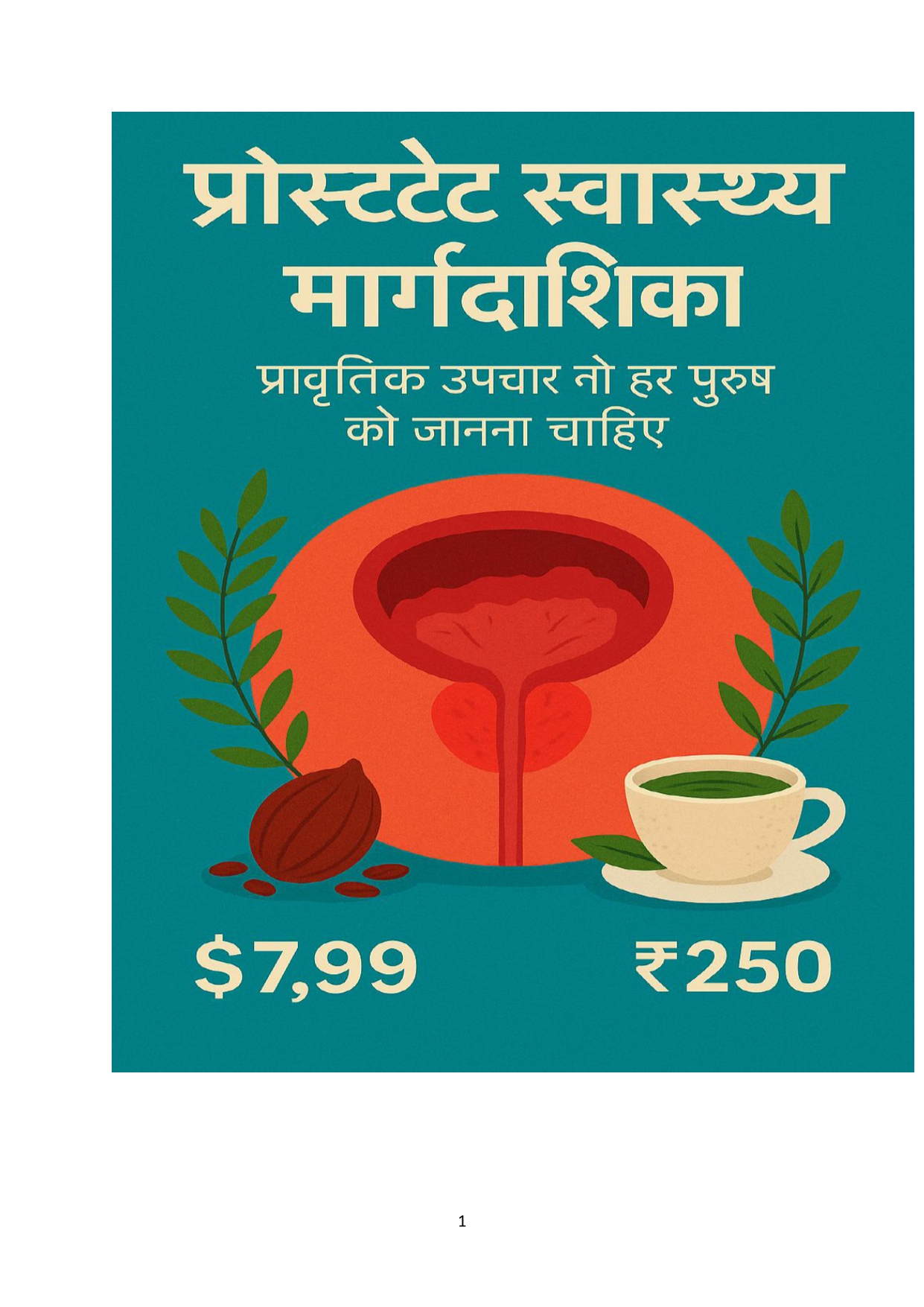 प्रोस्टेट हीलिंग ब्लूप्रिंट हर पुरुष को जाननी चाहिए प्राकृतिक चिकित्सा Book Cover
